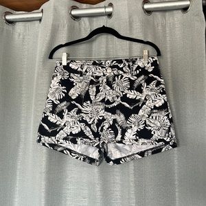 Black and white shorts